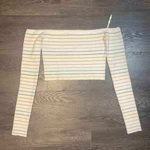 Ronny Kobo long sleeve off should crop top